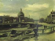 Vincent Van Gogh View of Amsterdam from Central Station (nn04) Sweden oil painting reproduction